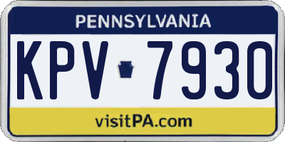 PA license plate KPV7930