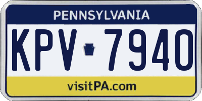 PA license plate KPV7940