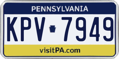 PA license plate KPV7949