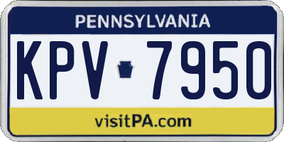 PA license plate KPV7950