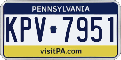 PA license plate KPV7951