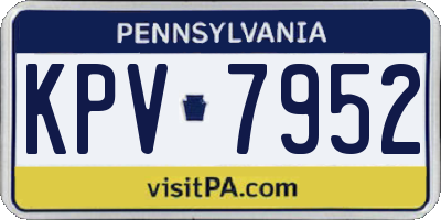PA license plate KPV7952
