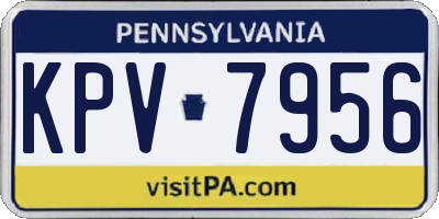 PA license plate KPV7956