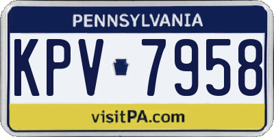 PA license plate KPV7958