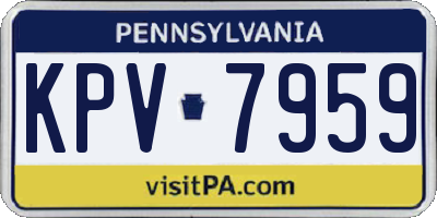 PA license plate KPV7959