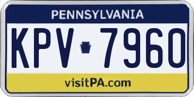 PA license plate KPV7960