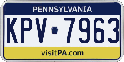 PA license plate KPV7963