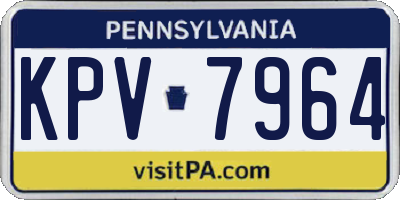 PA license plate KPV7964