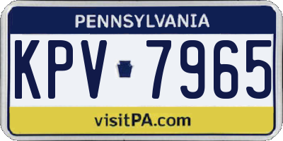 PA license plate KPV7965