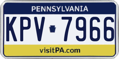 PA license plate KPV7966