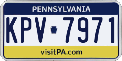 PA license plate KPV7971