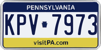 PA license plate KPV7973