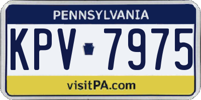 PA license plate KPV7975