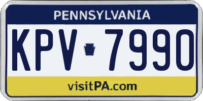 PA license plate KPV7990