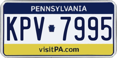 PA license plate KPV7995