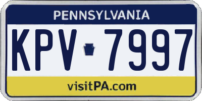 PA license plate KPV7997