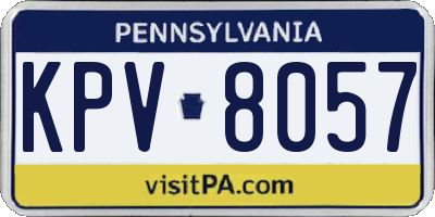 PA license plate KPV8057