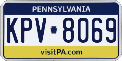 PA license plate KPV8069