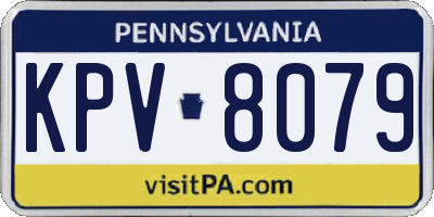 PA license plate KPV8079