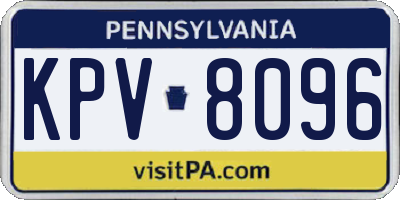 PA license plate KPV8096