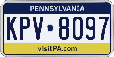 PA license plate KPV8097