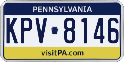 PA license plate KPV8146