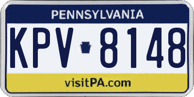 PA license plate KPV8148