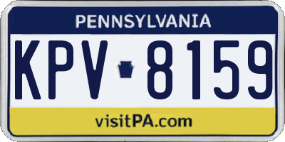 PA license plate KPV8159