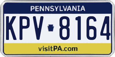 PA license plate KPV8164