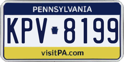 PA license plate KPV8199