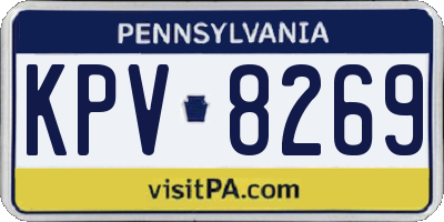 PA license plate KPV8269