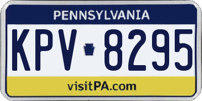 PA license plate KPV8295