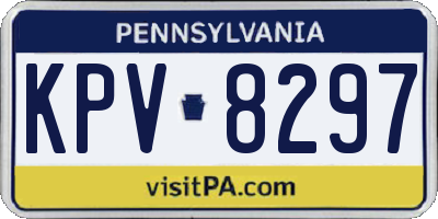 PA license plate KPV8297