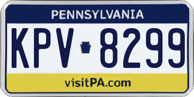 PA license plate KPV8299