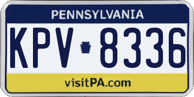 PA license plate KPV8336