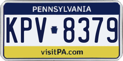 PA license plate KPV8379