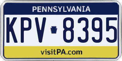 PA license plate KPV8395