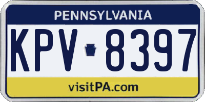 PA license plate KPV8397