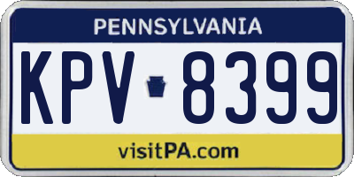 PA license plate KPV8399