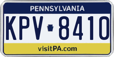 PA license plate KPV8410