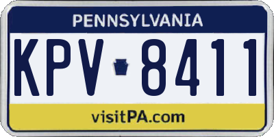 PA license plate KPV8411