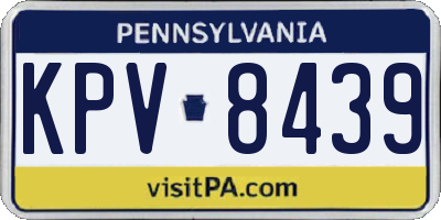 PA license plate KPV8439