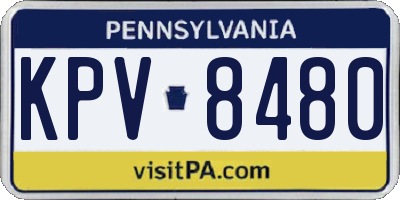 PA license plate KPV8480