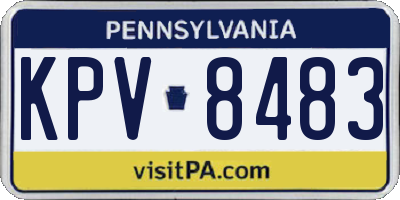 PA license plate KPV8483