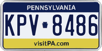 PA license plate KPV8486
