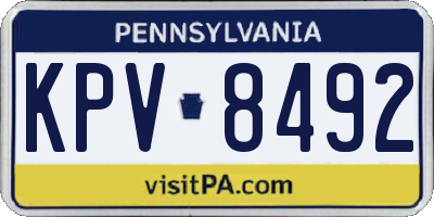 PA license plate KPV8492