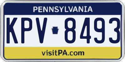 PA license plate KPV8493