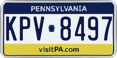 PA license plate KPV8497