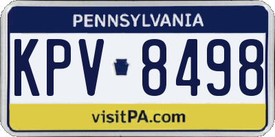 PA license plate KPV8498