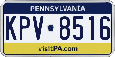 PA license plate KPV8516